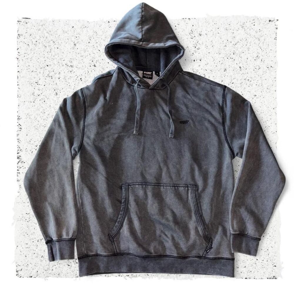 Unbranded Men's Grey and Black Hoodie